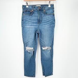Madewell The Perfect Vintage Crop Jeans Size 26 Distressed EUC Quality Spring